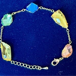 Colorful Gemstone Chain Bracelet